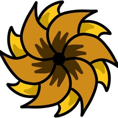 sunflower, flower icon. can be used for decoration, decoration and holiday.