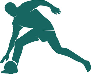 Silhouette Football Soccer Pose Vector