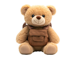 Fototapeta premium cute stuffed bear wearing a backpack