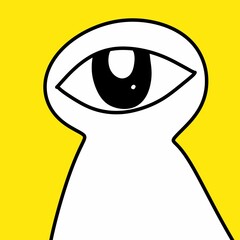 eye icon. human eye cartoon