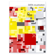 Design a modern geometric poster with colorful shapes and patterns for a trendy style