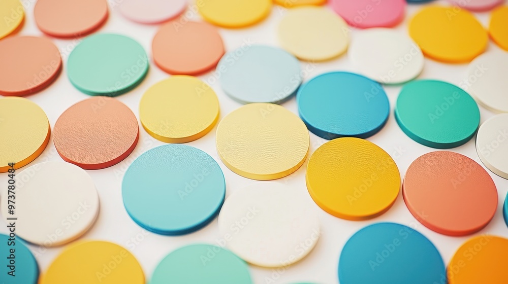 Poster colorful round shapes abstract background pattern