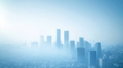 Fototapeta premium Minimalist Cityscape in Watercolor Style