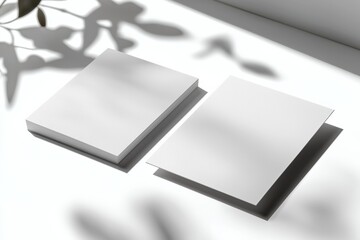 Business Card Mockup on Isolated Background created with Generative AI