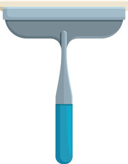 Cleaning squeegee is removing dirt from glass surface, creating cleanliness and shine