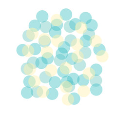 An illustration of circles or bubbles in blue and pink. Wallpaper and spheres. Background with multicolor circle.