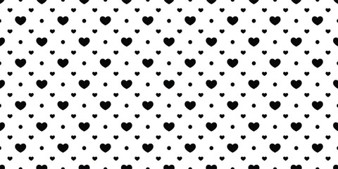 Heart black on white seamless pattern. Fashion graphic background design. Abstract texture. Monochrome template for prints, textiles, wrapping, wallpaper, website etc. illustration