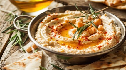 Artisanal Hummus with Rosemary and Smoked Paprika