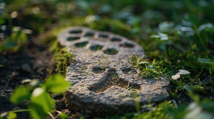 Obraz premium Ecological Footprint: A measure of human consumption's impact on Earth's ecosystems, reflecting our use of goods and resources and the resulting environmental strain. 