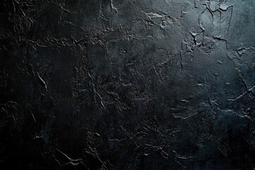 Naklejka premium Black dark concrete wall background. Pattern board cement texture grunge dirty scratched for show anthracite promote product urban floor and abstract paper design element decor. Blackboard blank , ai