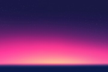 Bright starry sky fading from purple to orange at sunset