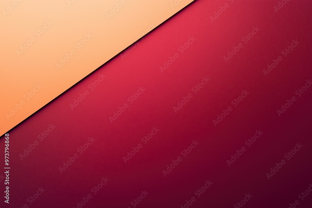 Poster orange and red background creating diagonal line