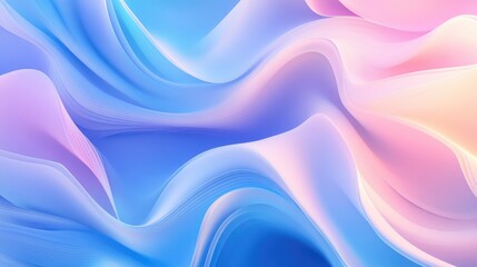Obraz premium Abstract Wavy Blue & Pink Background with Smooth Lines