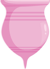 Pink menstrual cup promoting an eco friendly approach to women's health and hygiene