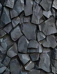 Detailed Slate Texture with Crushed Stone Patterns and Irregular Geometric Shapes long title This image showcases a detailed and textured slate