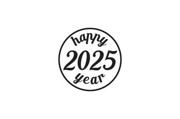 2025 happy new year logo design template vector illustration, Holiday Greeting Card for 2025 year