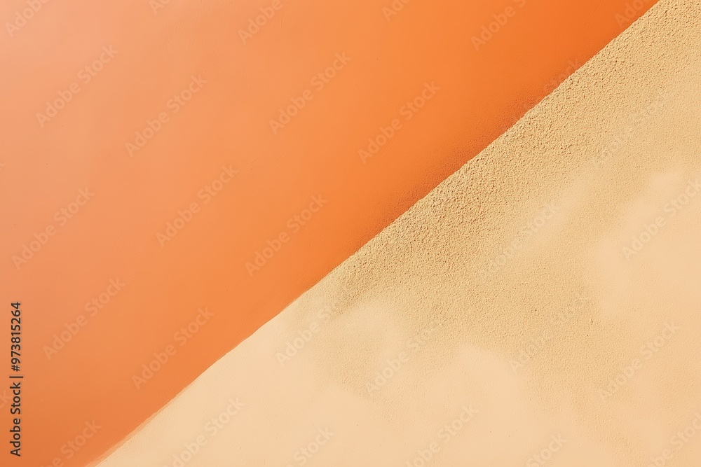 Poster orange and yellow background creating diagonal line with copy space
