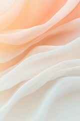 Fototapeta premium Pastel colored fabric forming elegant waves is blowing in the wind
