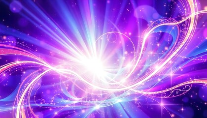 A mesmerizing abstract background featuring swirling, colorful lights that create a magical atmosphere, with soft glows and sparkles throughout the composition