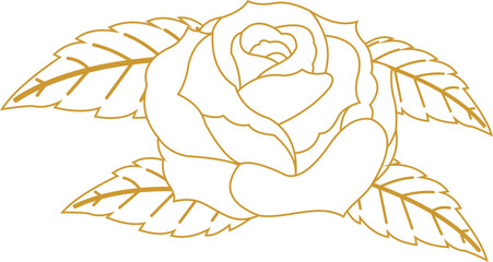 Rose line Art