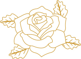 Rose line Art