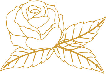 Rose line Art