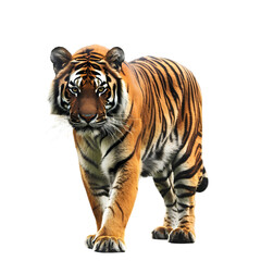Obraz premium Tiger in front of forest on transparent background