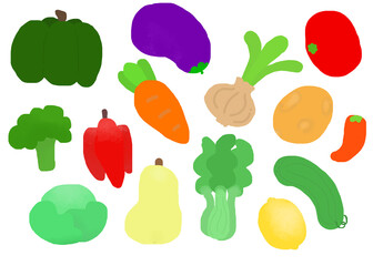set of vegetables