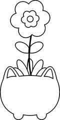 Potted Plant Outline