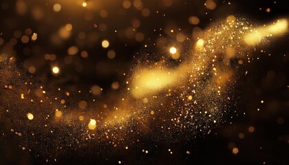 Fototapeta premium abstract background featuring shimmering gold glitter and bokeh lights