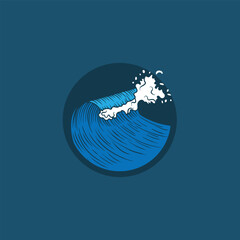 wave logo vector