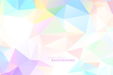geometric style low poly pattern background with holographic effect
