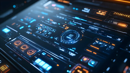 Obraz premium Futuristic Interface Design - 3D Illustration