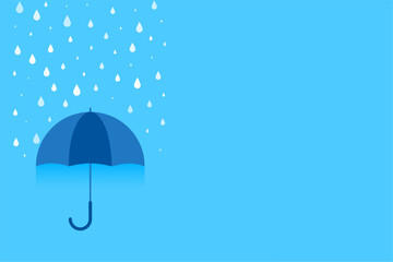 creative rainy season forecast background with umbrella and text space