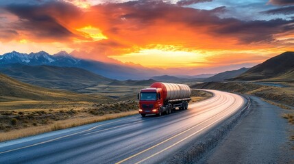 Fuel truck driver managing fuel transportation on a long-distance route