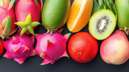 Colorful Tropical Fruit Arrangement