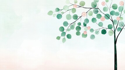 Watercolor Tree Branch