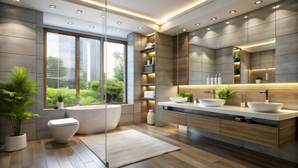 modern bathroom interior
