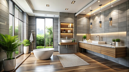 Fototapeta premium modern bathroom interior