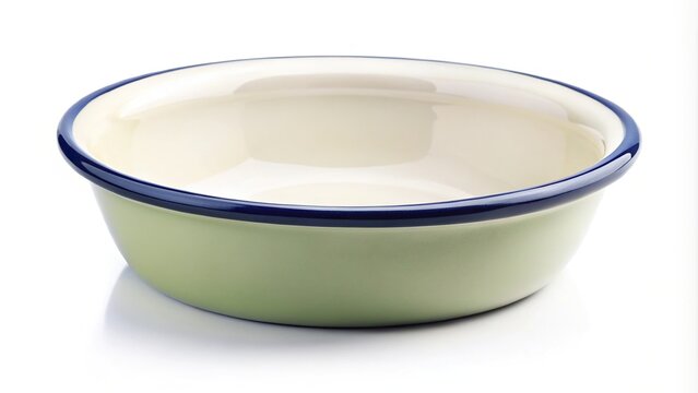 recommend clip art: Enamel ceramic baking bowl isolated on white