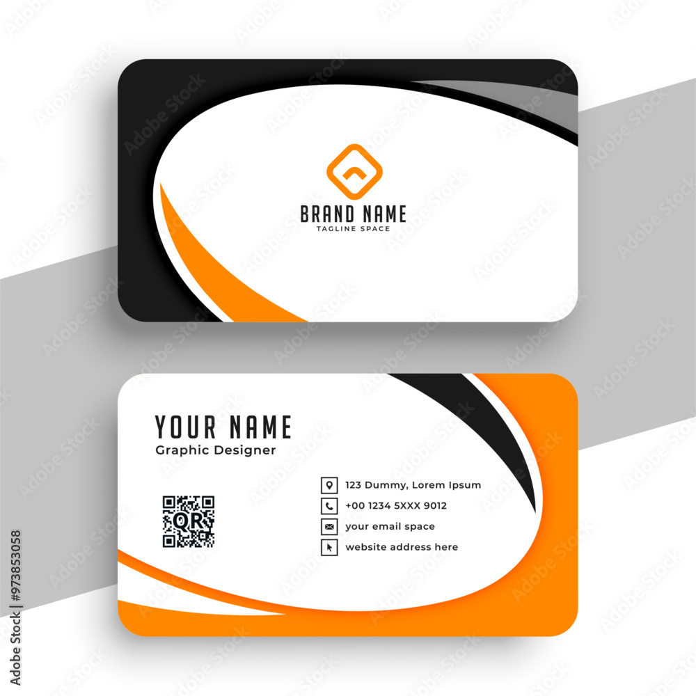 Wall mural eye catching corporate branding card layout a office stationery