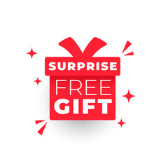 surprise free gift service offer template with giftbox design