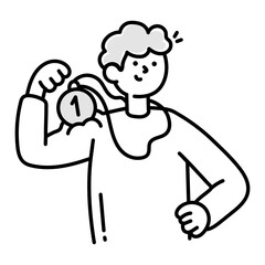 Doodle style icon of winner medal 

