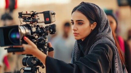 Saudi Arabian women in the film industry, directing and producing a movie
