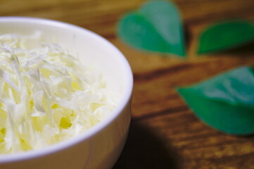 食欲をそそる！キャベツの千切り（shredded cabbage）