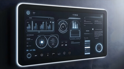 Fototapeta premium Futuristic User Interface Design - 3D Illustration