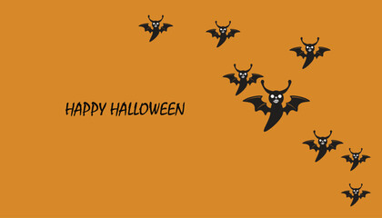 Happy Halloween. Background design for Halloween  poster or Fashionable Decoration  Halloween party.