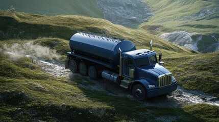 Small scale fuel delivery truck operating in environmentally sensitive areas