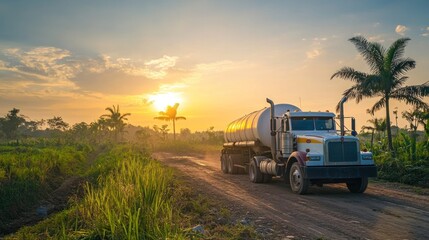 Small scale fuel delivery truck servicing rural areas, ensuring access to essential fuel supplies
