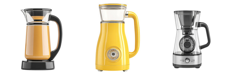 A set of Blender Isolated in a Transparent Background